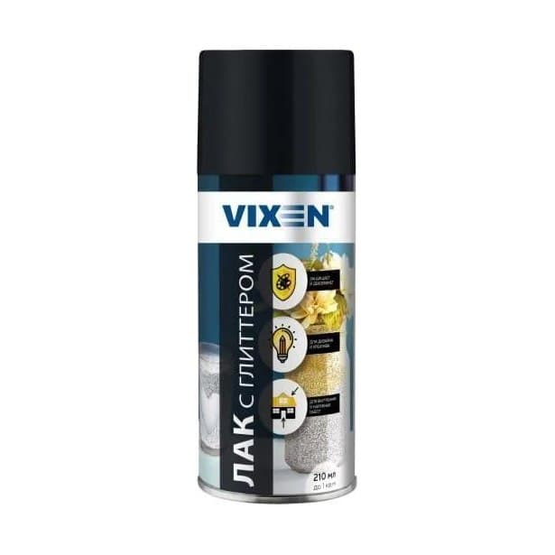 Лак с глиттером серебристый VIXEN 210мл